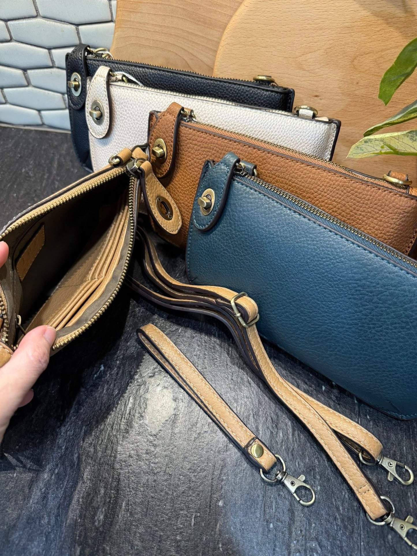 Joy Wristlet Clutch Wallet + Turn Lock