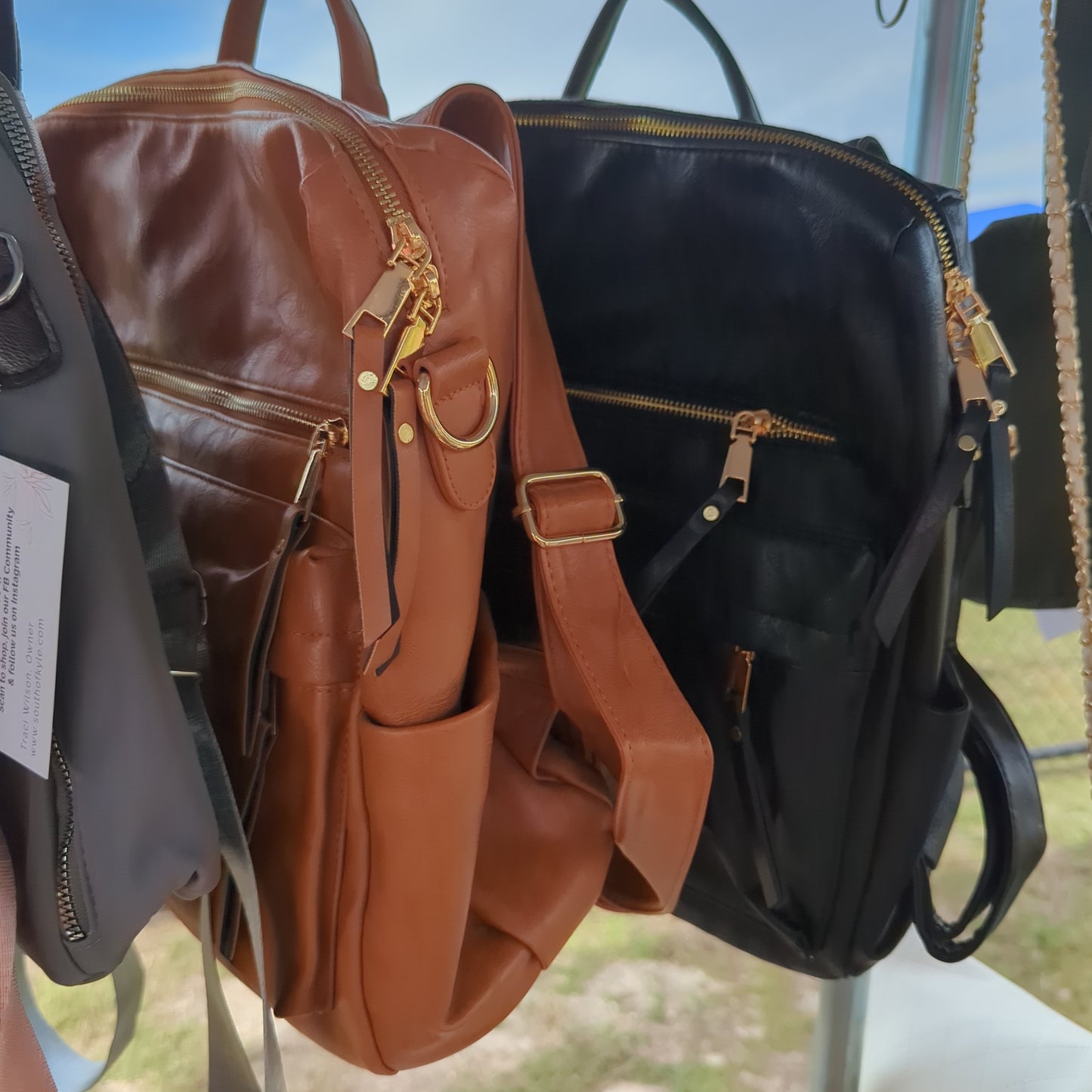 Brooke Faux Leather Backpack