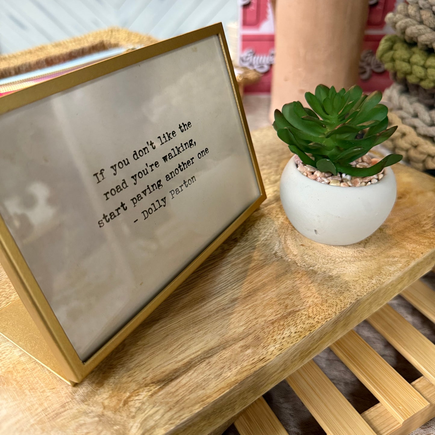 Gold Frame + Saying