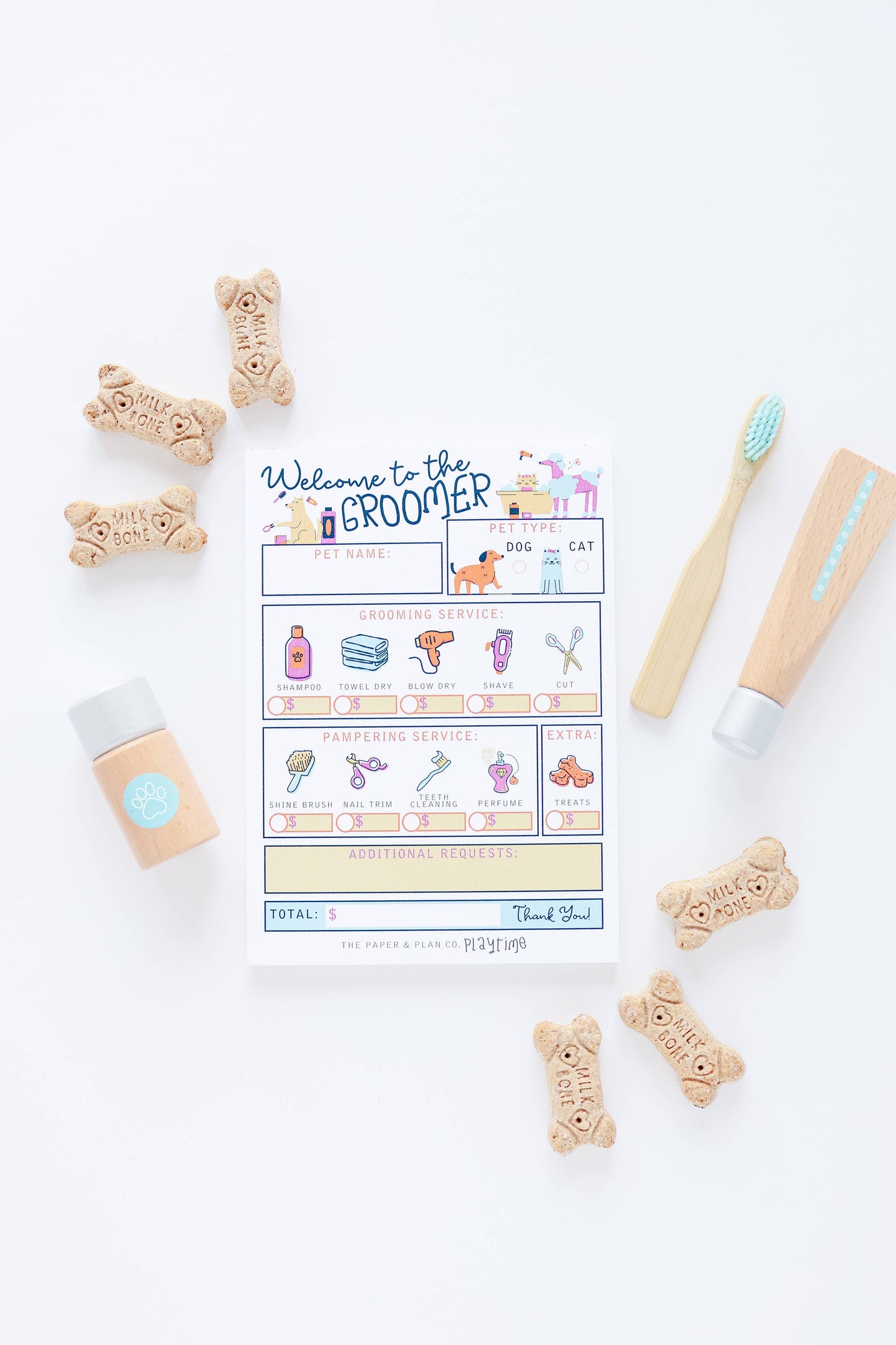 Pet Groomer Playtime Notepad