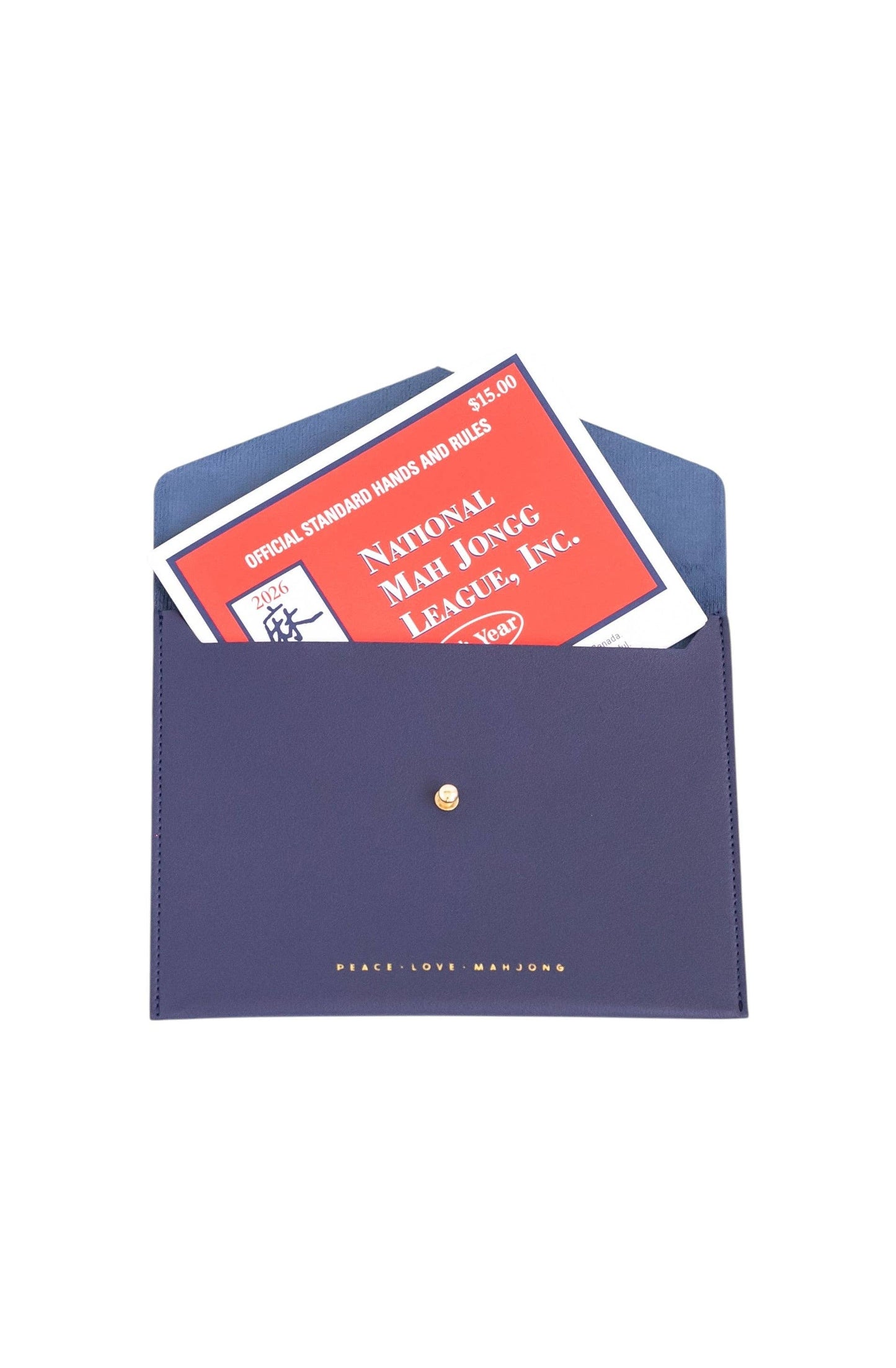 Mahjong Card Clutch: Navy Blue