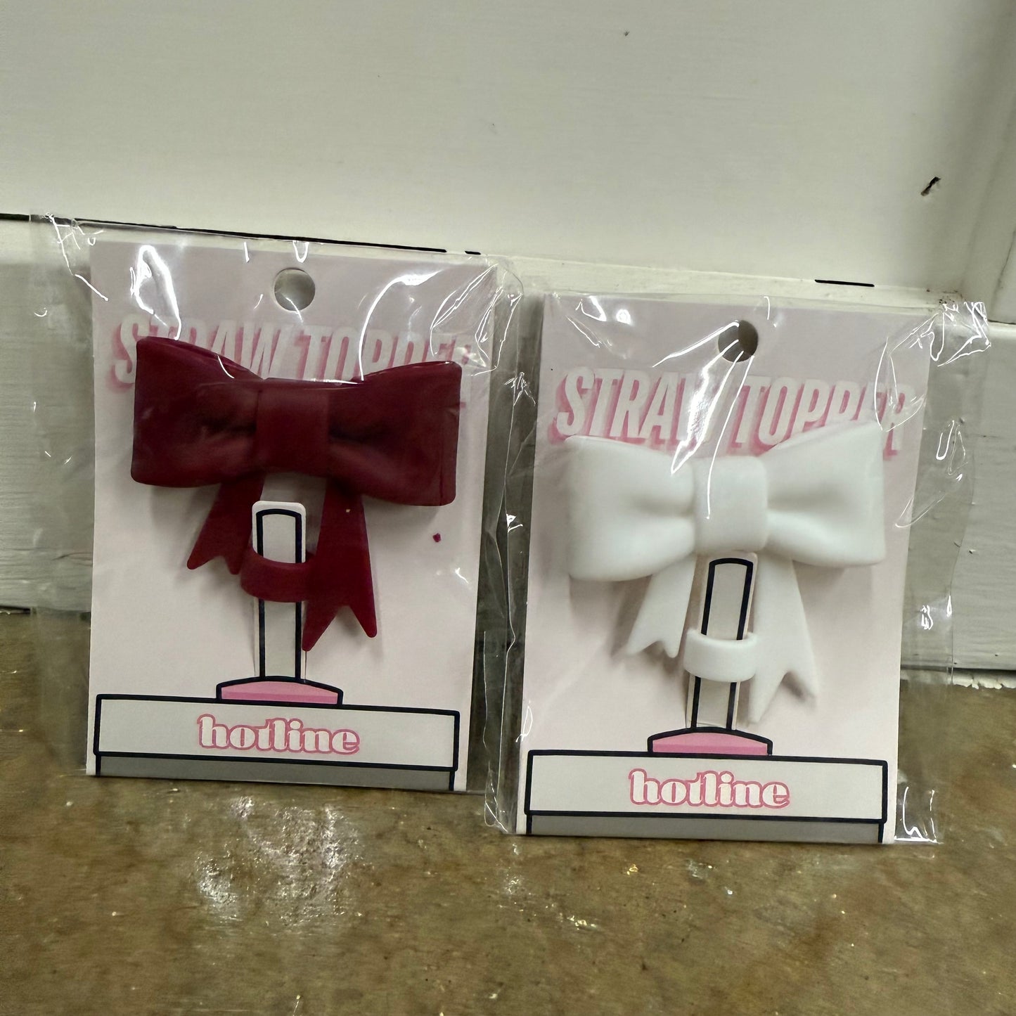 Jumbo Bow Straw Toppers