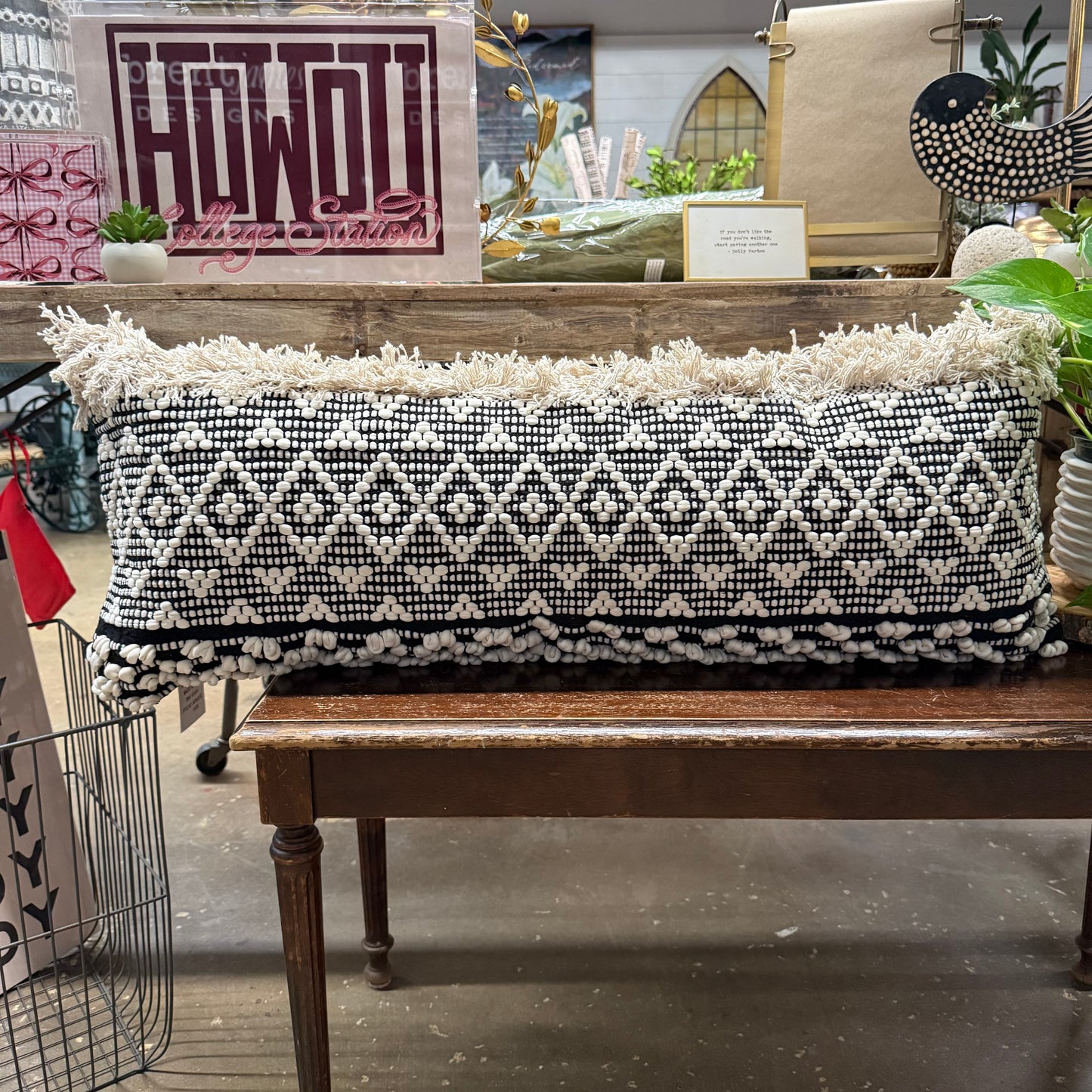 Lumbar Fringe Pillow - Large