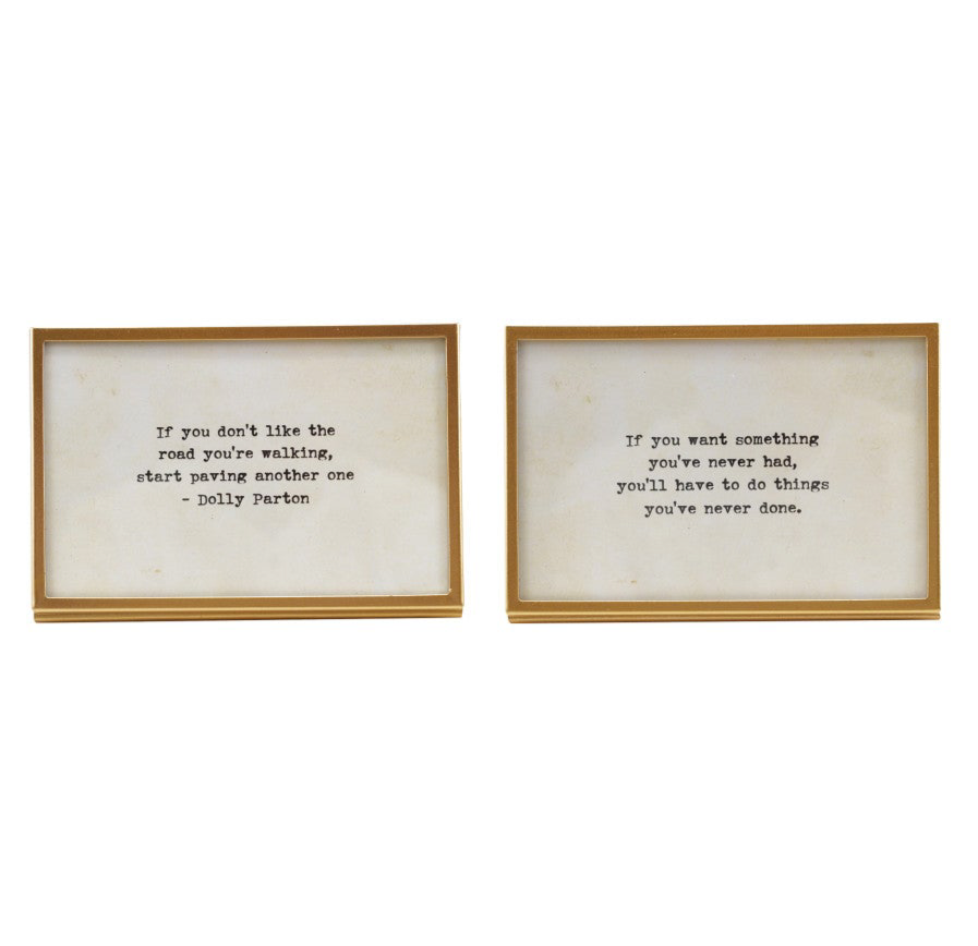 Gold Frame + Saying