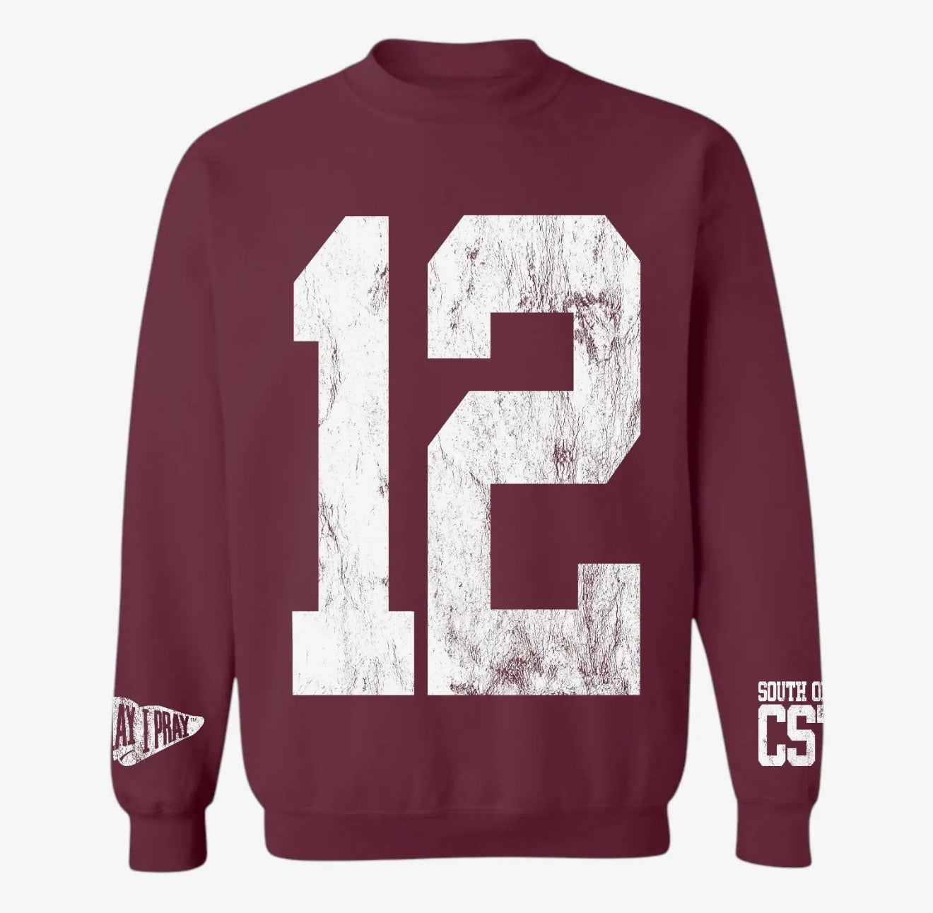 The 12 Sweatshirt - Maroon