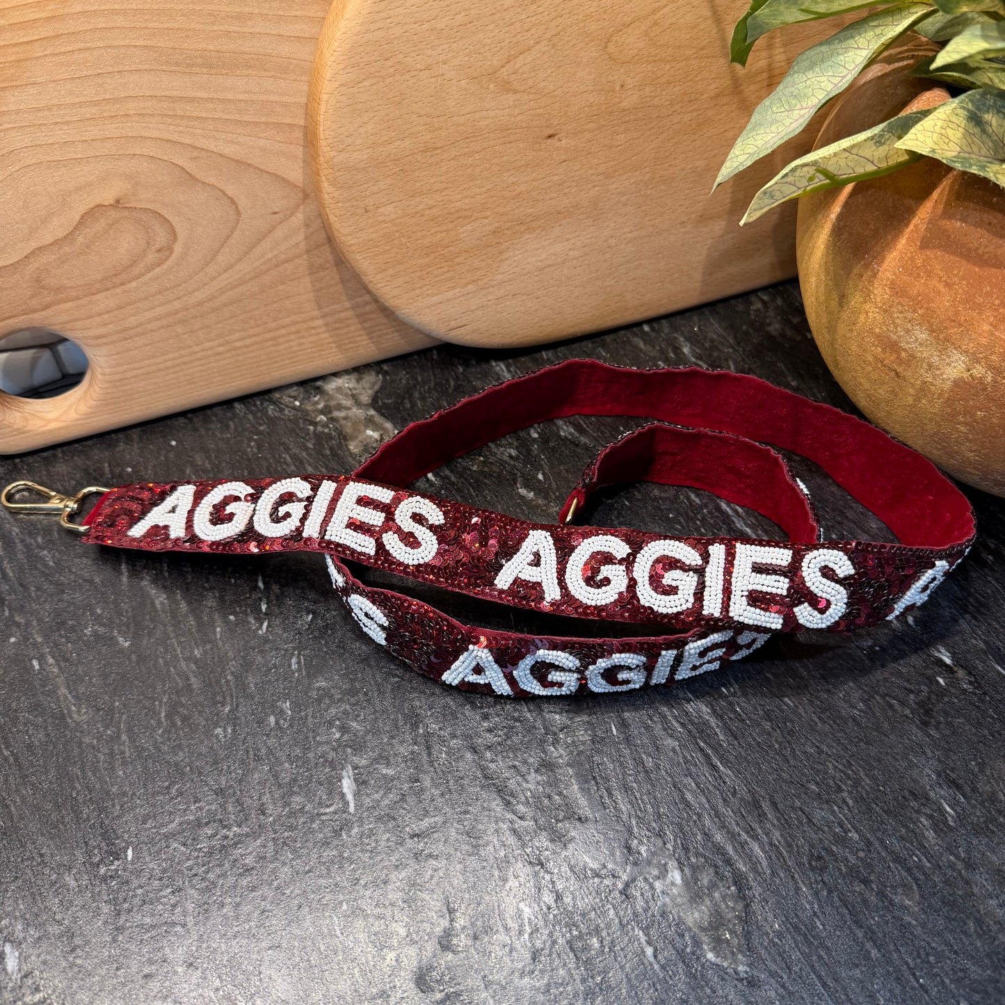 Sequin Aggies Purse Strap - 1.5"