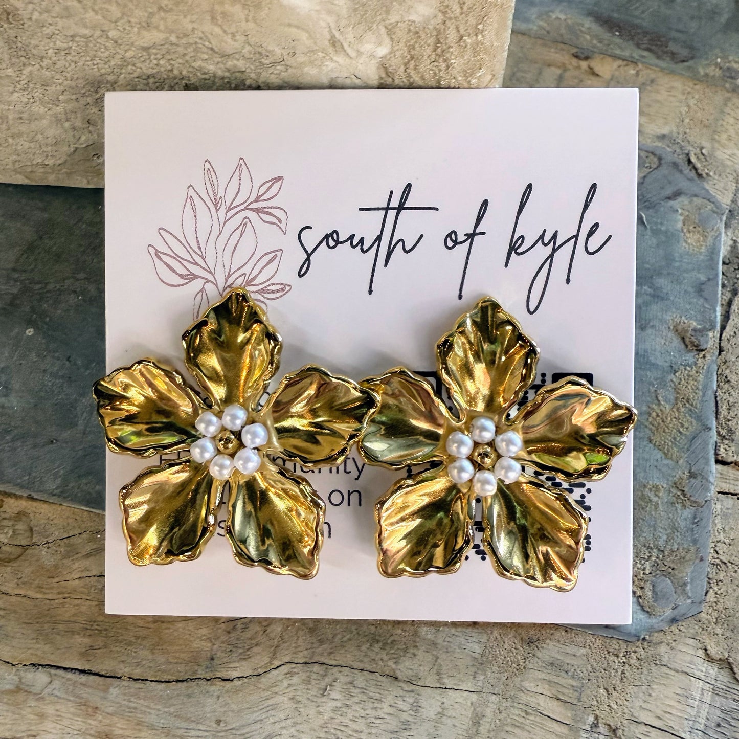 Pearl Flower Earrings