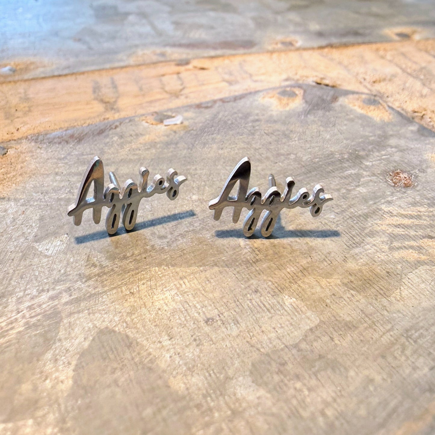 Aggies Studs - Silver