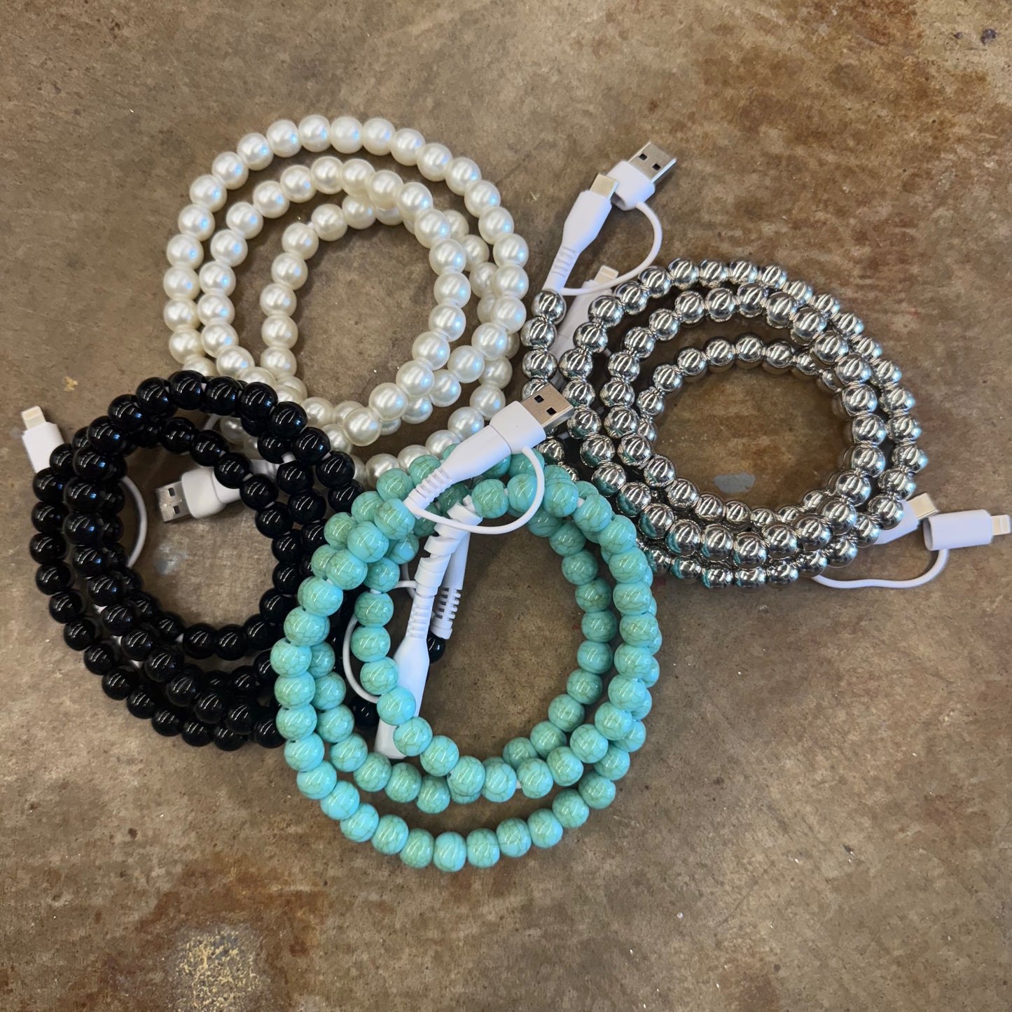 Beaded Charging Cable Charger Cord