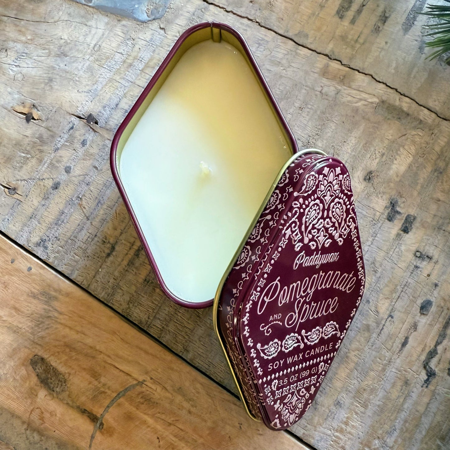 Maroon Bandana Candle Tin - Pomegranate Spice
