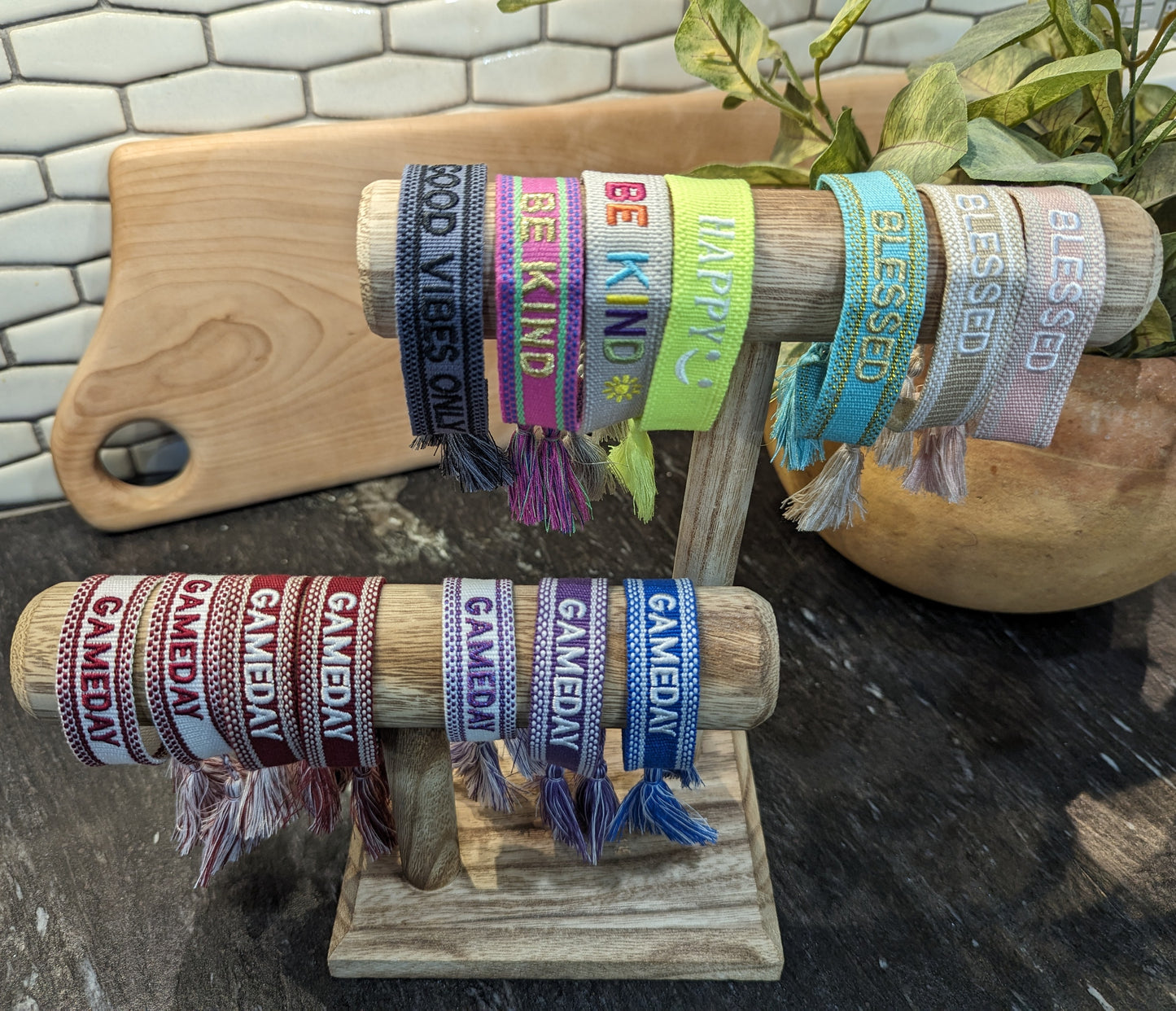 Embroidered Bracelets - Game Day