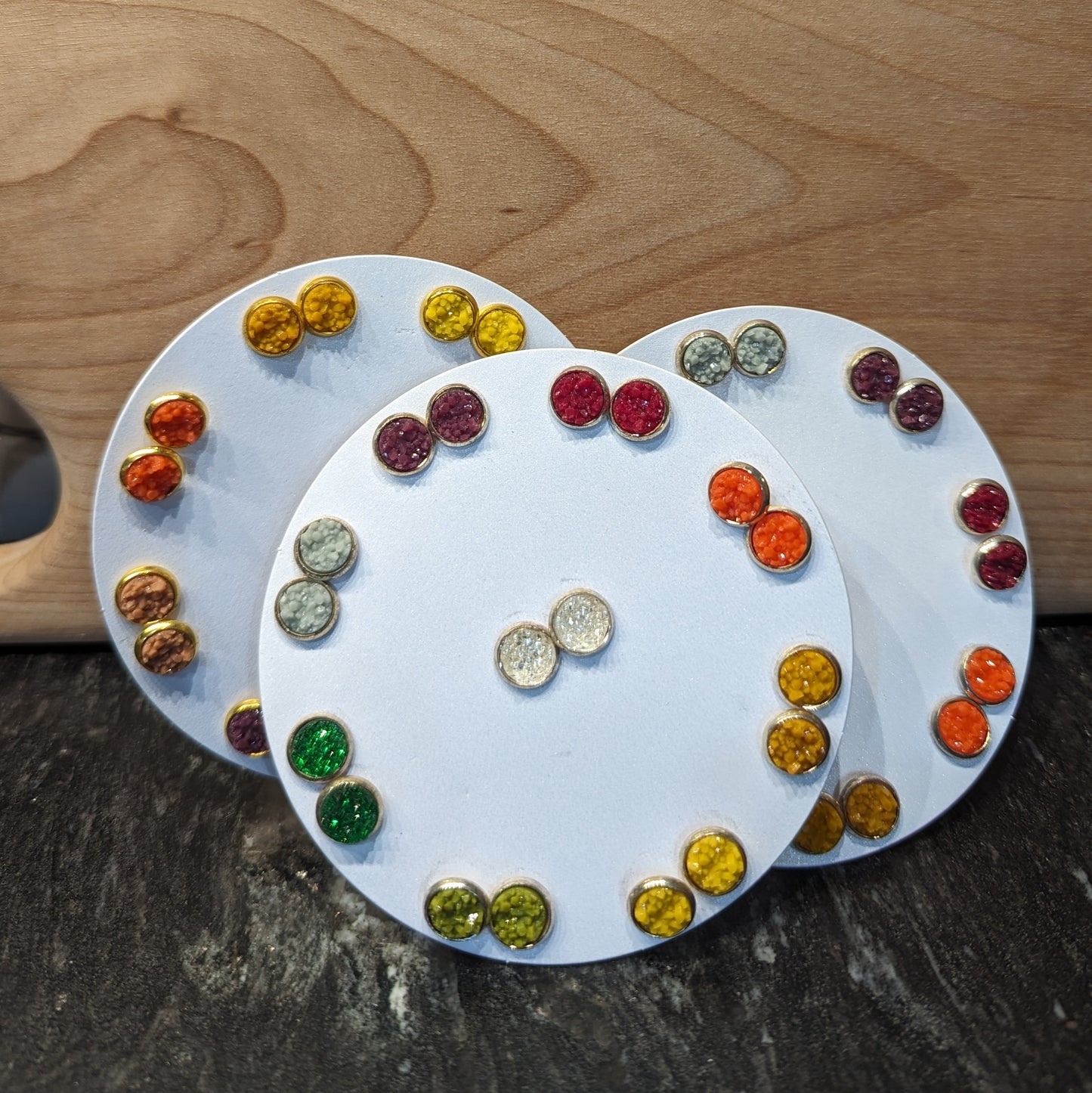 Druzy Stud Set
