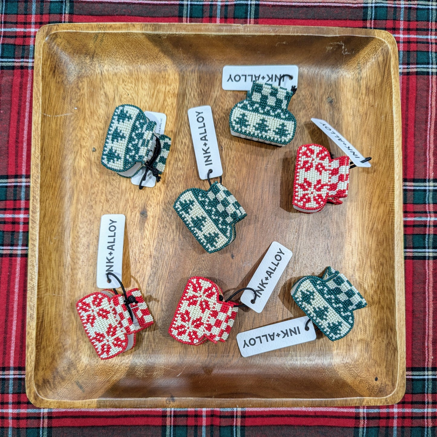 Beaded Christmas Claw Clips