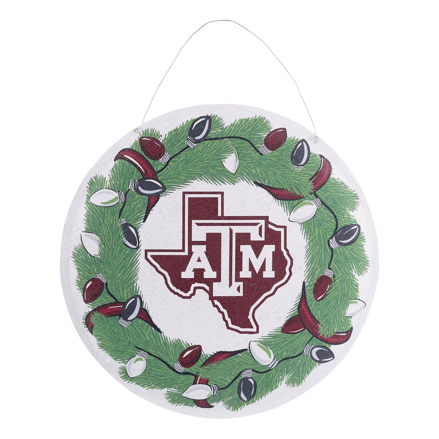 Aggie Helmet + A&M Wreath Double-sided Burlee