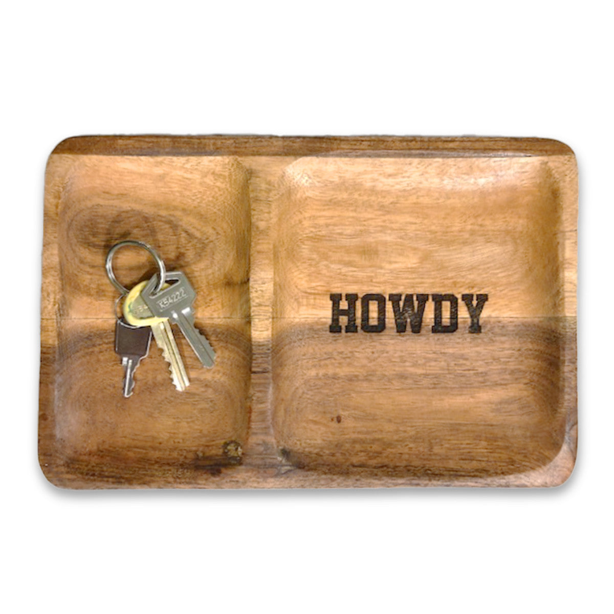Howdy Etched Wood Tray