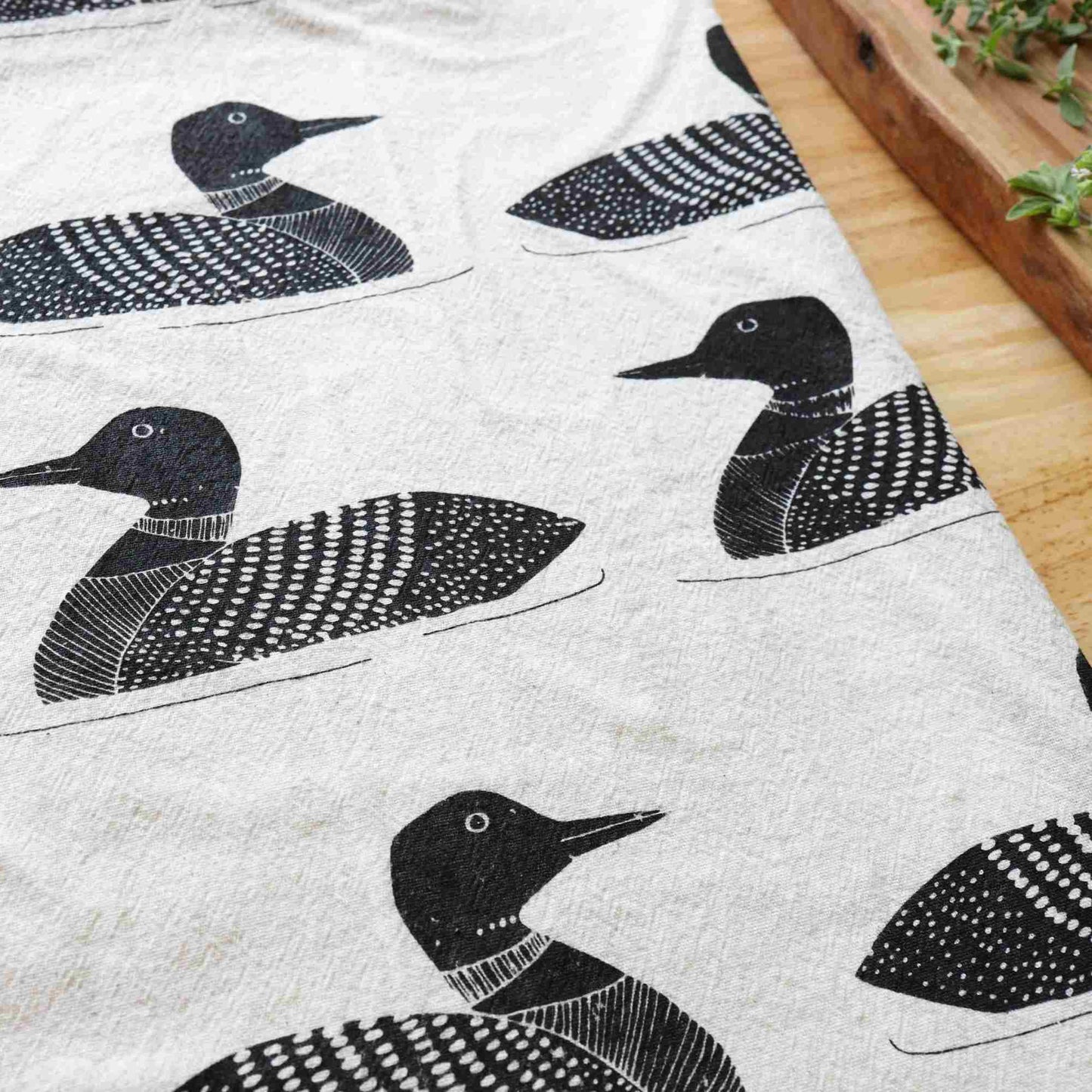 Ducks Handprinted Kitchen Towel