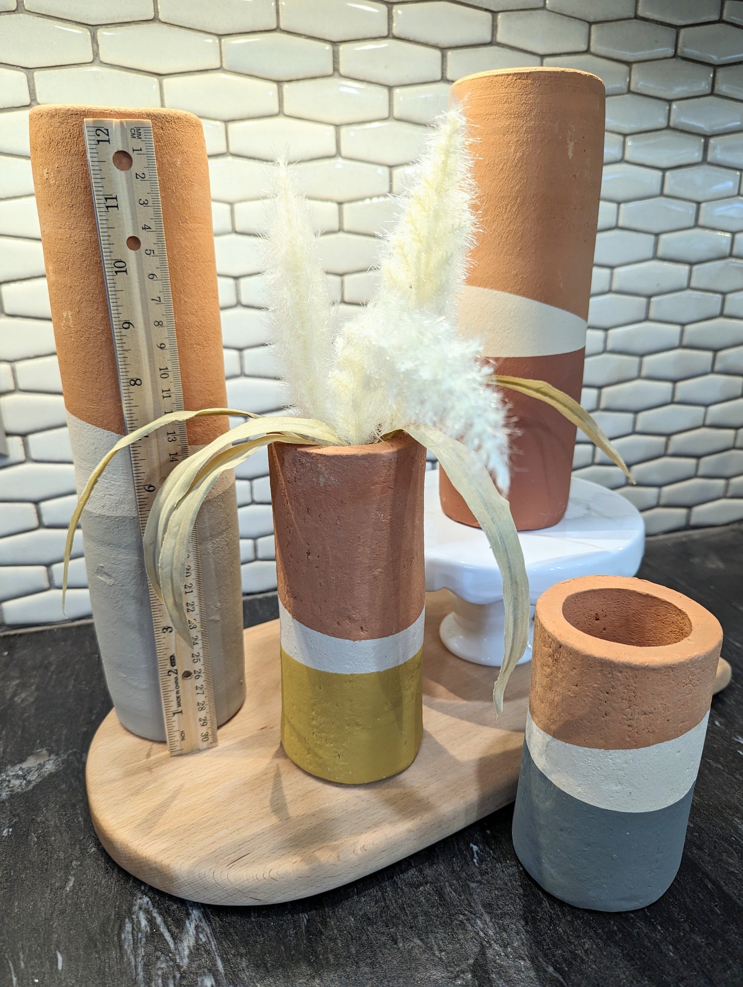 Double-Dipped Clay Vases