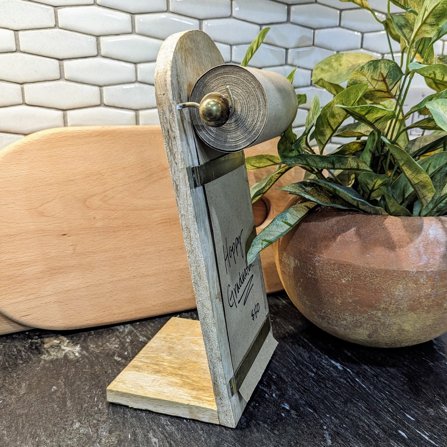 Wooden Note Roll Easel