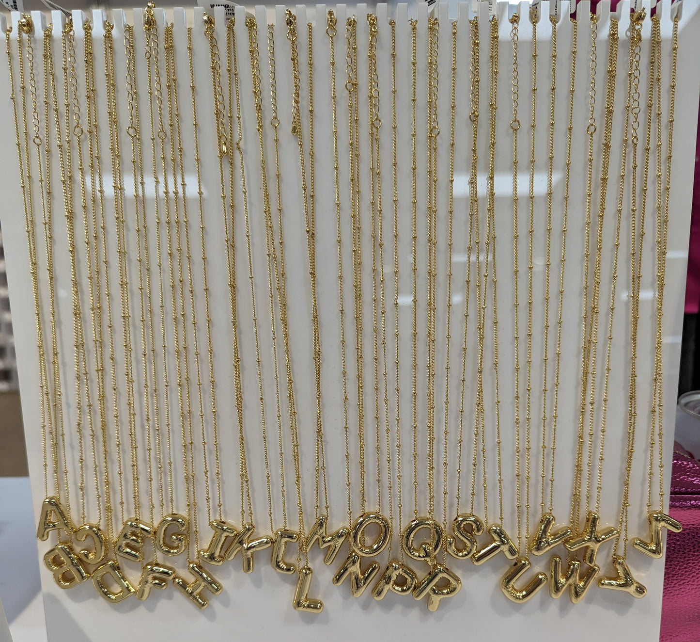 Bubble Initial Necklace - Large