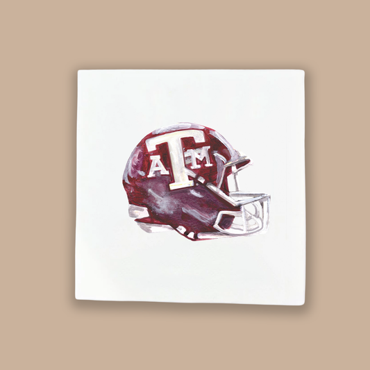 Football Helmet Beverage Napkins - Texas A&M Aggies, Set of 20