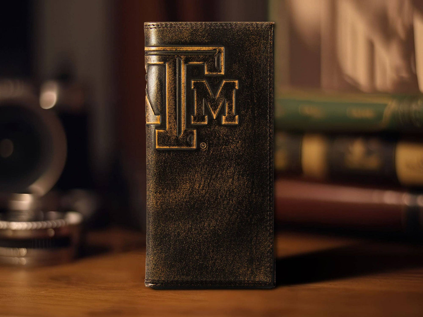 Secretary Wallet in Burnished Leather - Texas A&M