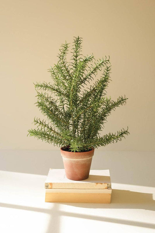 Faux Rosemary Potted Plant