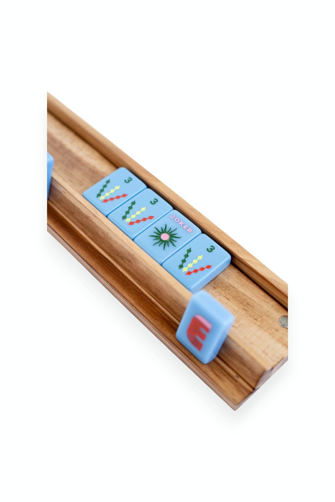 Mahjong Racks & Pushers (Set of 4) - Oak
