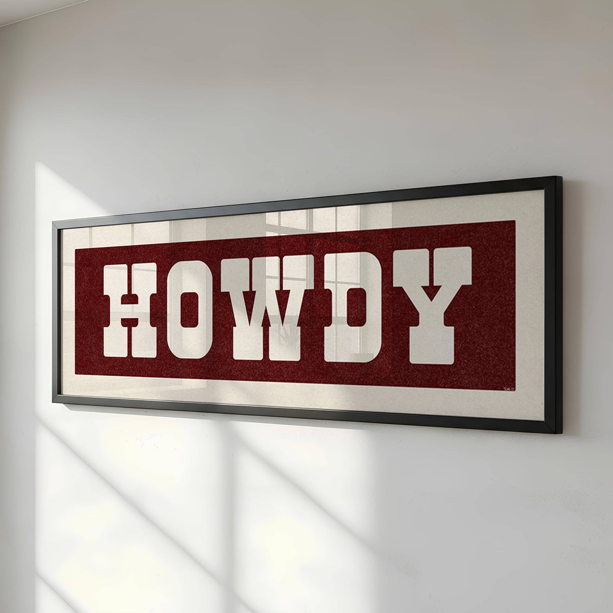 Framed HOWDY Sign