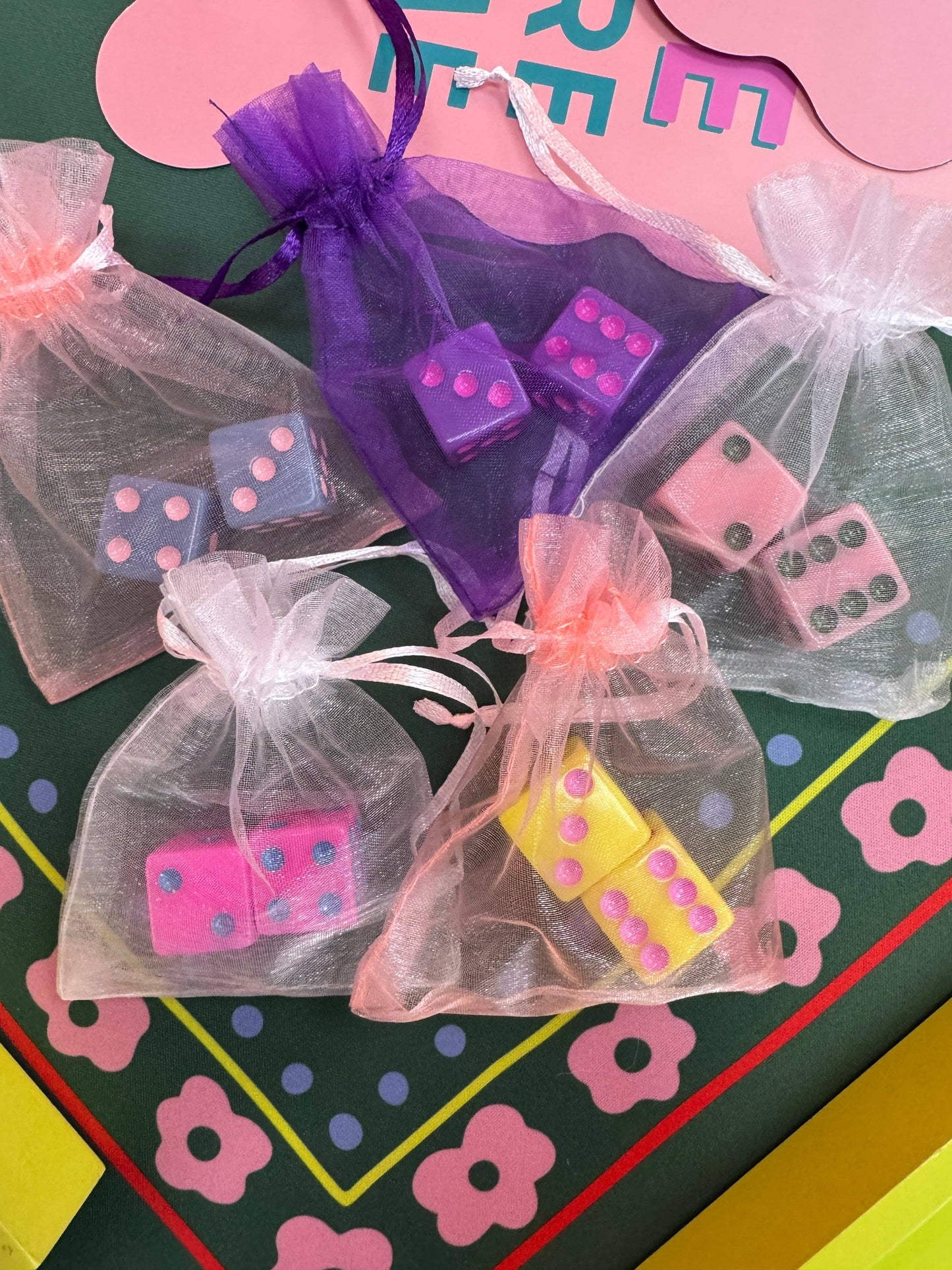 Colorful Mahjong Dice (set of 2)