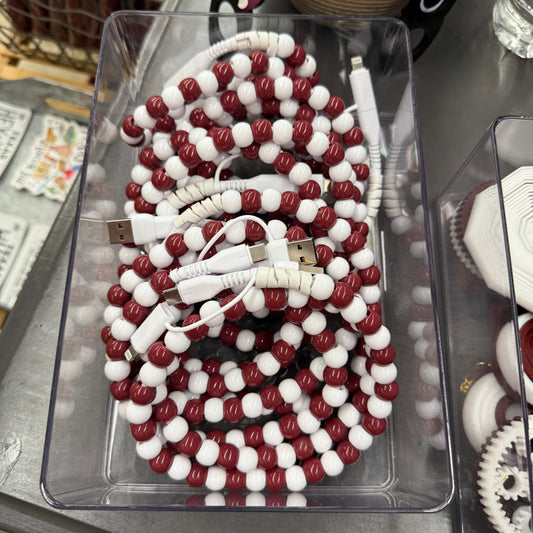M+W Beaded Charging Cable Charger Cord
