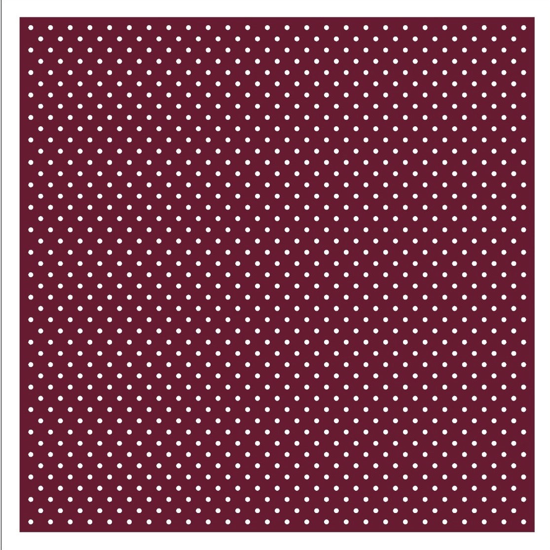 Bandana - Maroon + White Polka Dot