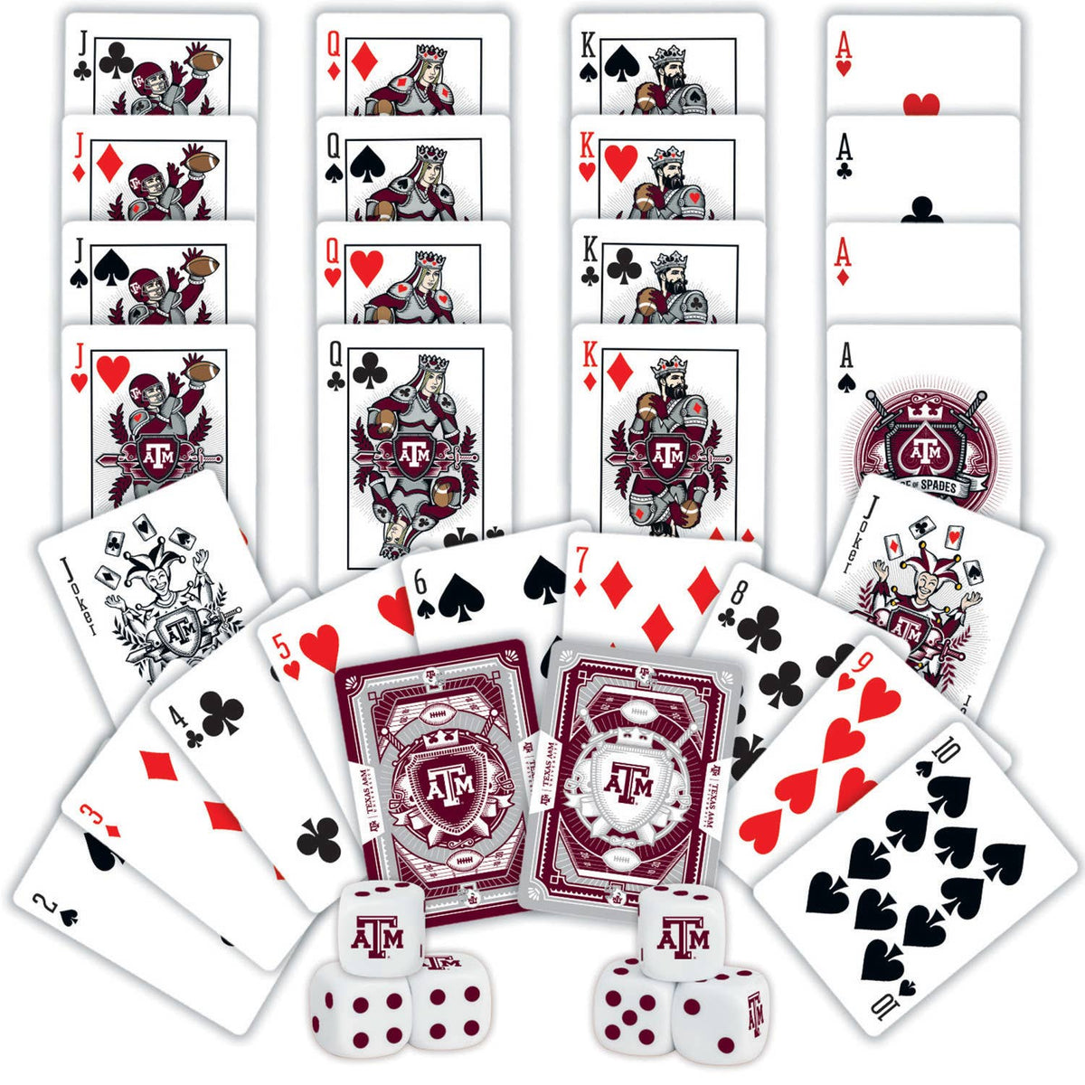 Texas A&M Playing Cards & Dice Set