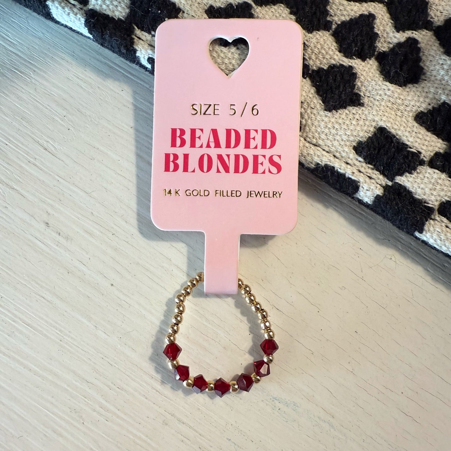 BB Maroon Swarovski Ring
