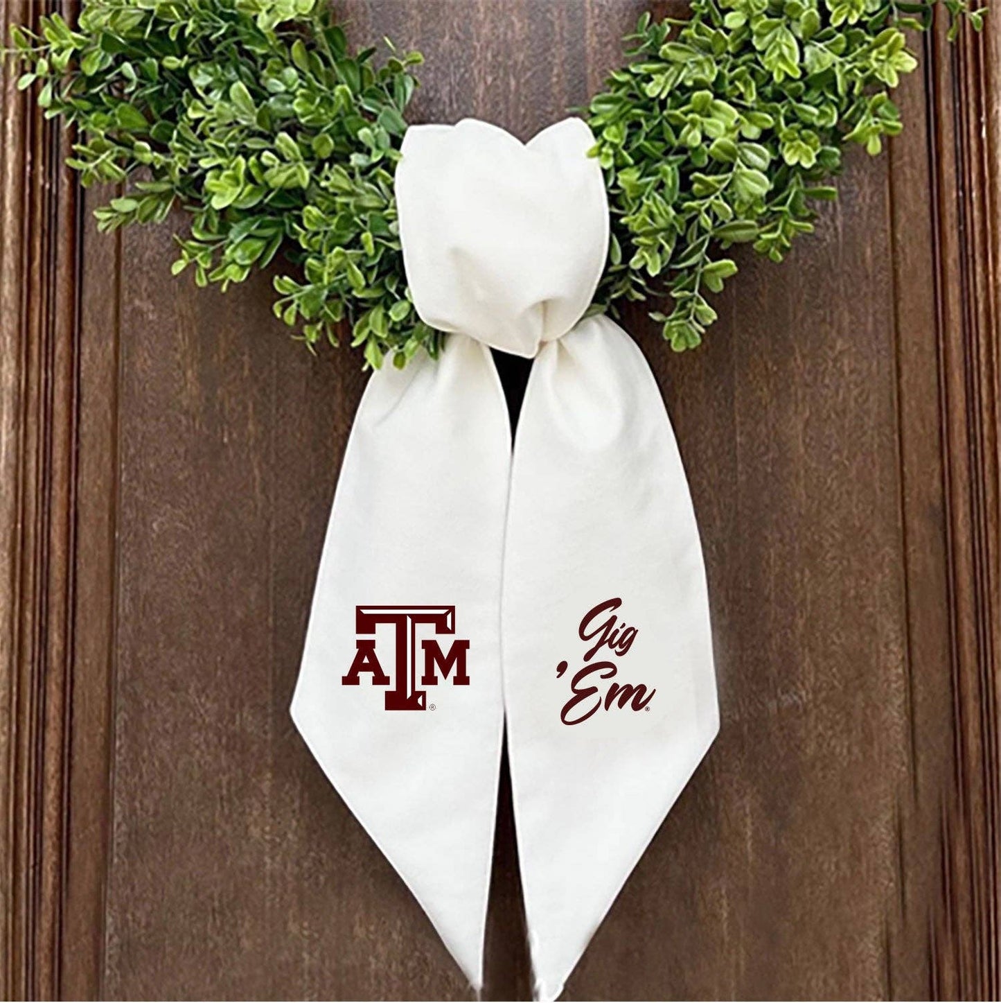 Embroidered Wreath Sash - Texas A&M Logo