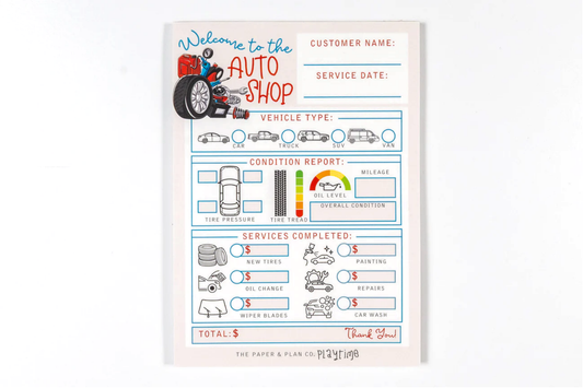 Auto Shop Playtime Notepad