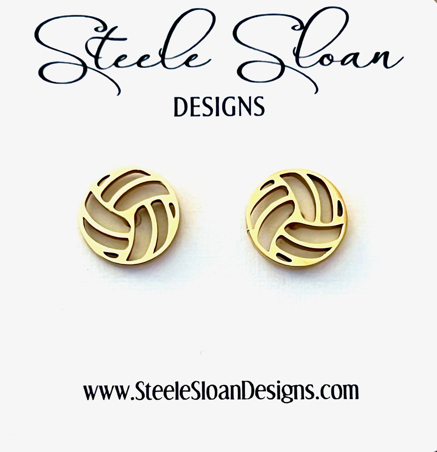 Volleyball Gold Studs