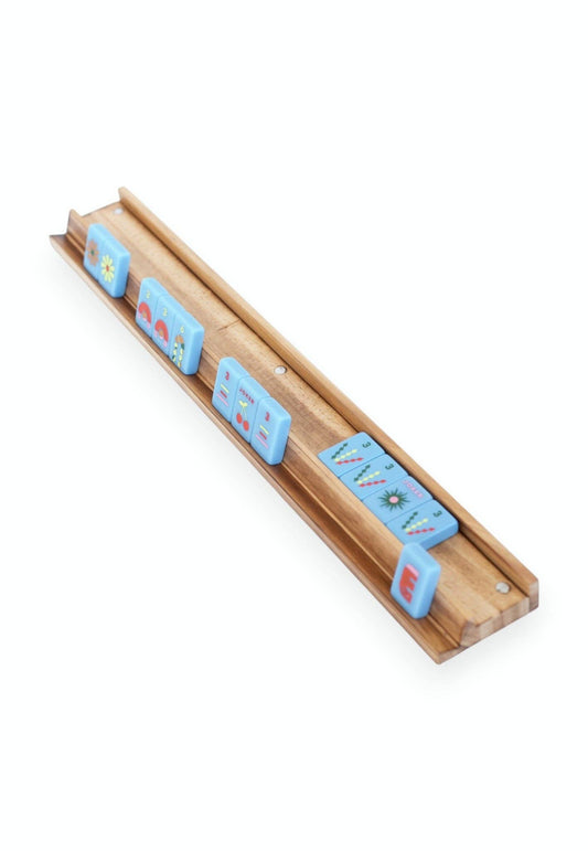 Mahjong Racks & Pushers (Set of 4) - Oak