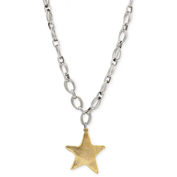 Chunky Chain + XL Star Statement Necklace