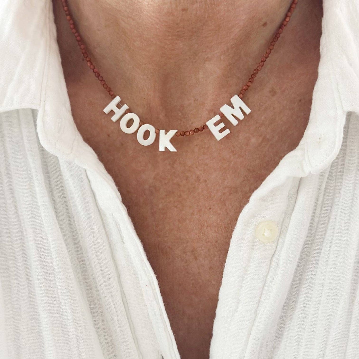 GIG 'EM Spirit Necklace - Maroon