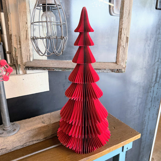 Maroon/Pink Tree - Paper Folding Honeycomb