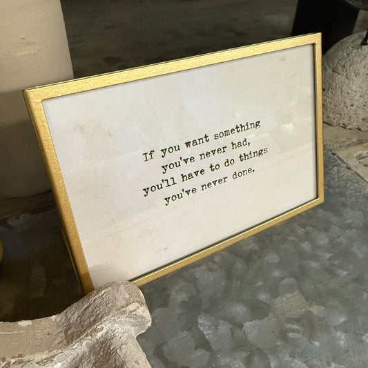 Gold Frame + Saying