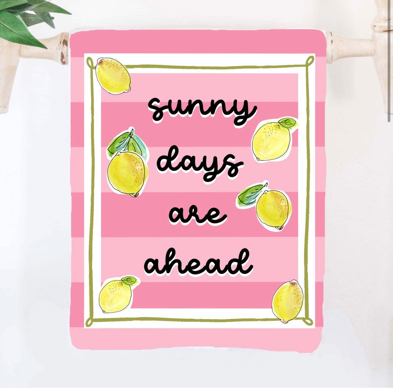 Sunny Days Lemon Tea Towel