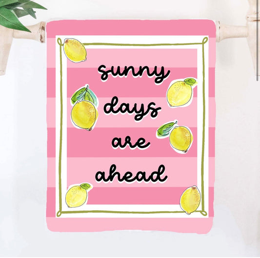 Sunny Days Lemon Tea Towel