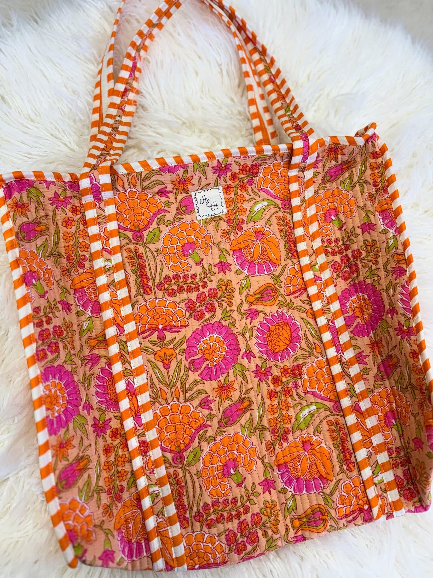 Handmade Quilted Tote Bag