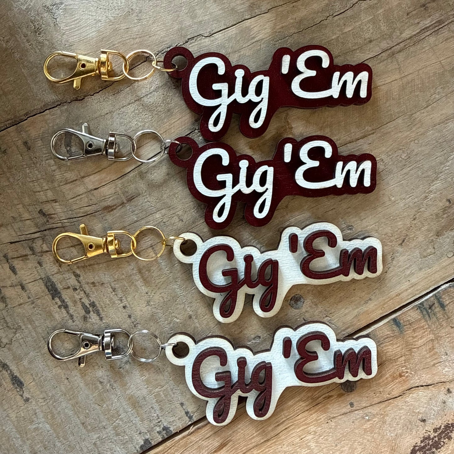 Wooden Keychains & Bag Tag