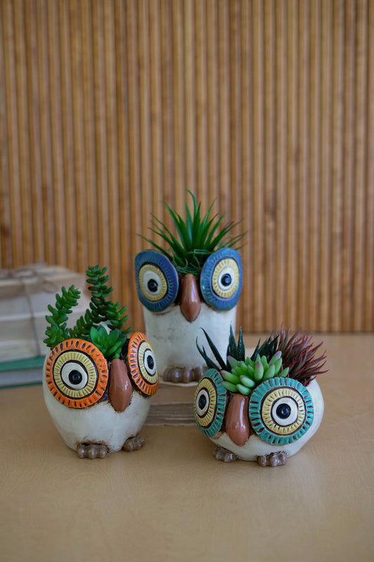 Ceramic Owl Planters