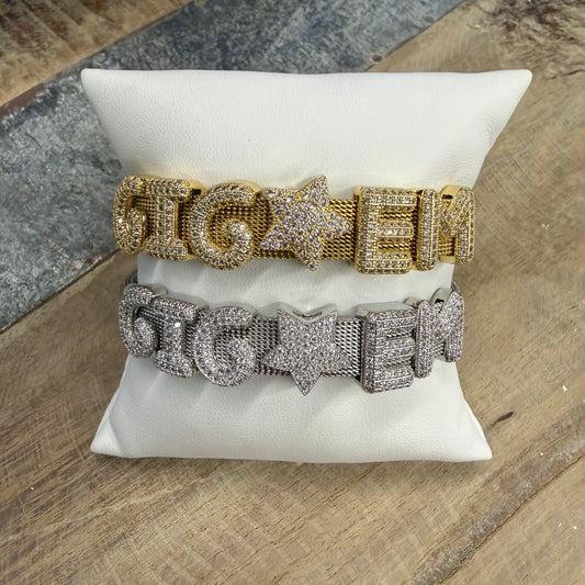 Watch Band Bracelet - GIG ‘EM Bling Star