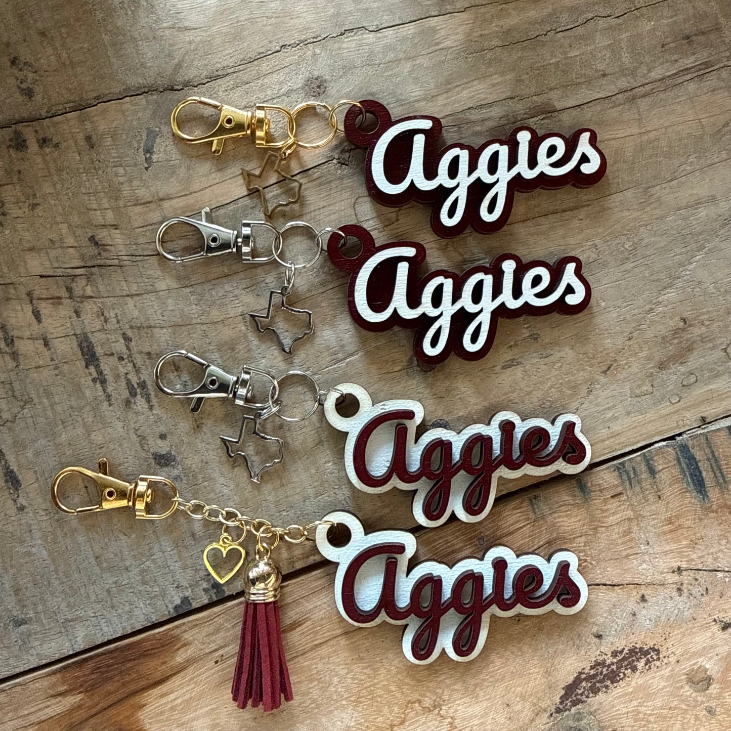 Wooden Keychains & Bag Tag