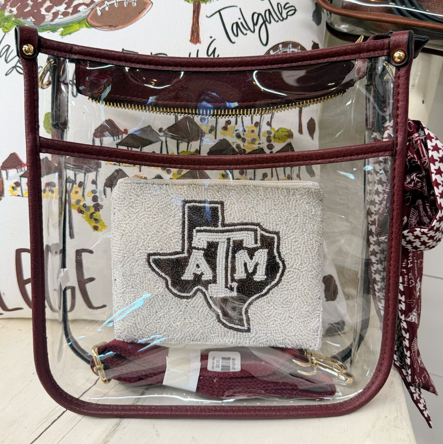 aTm Beaded Privacy Pouch - White