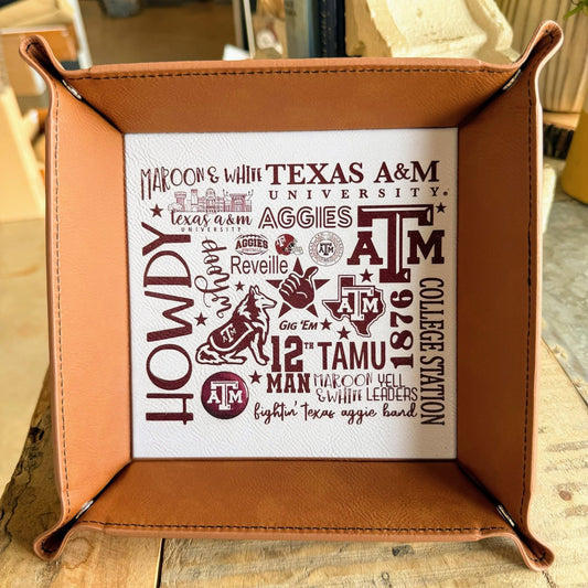 Aggie Words - Valet Flat-lay Trinket Tray